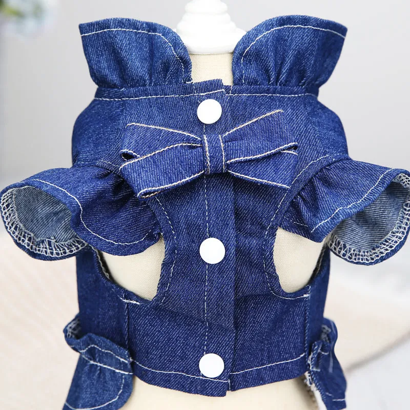Denim Pet Top with D Ring Hook